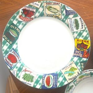 Fitz & Floyd Omnibus Americana Country Cupboard Pattern Dinnerware 1994.